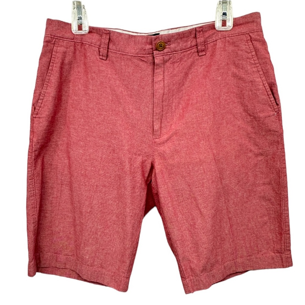 J.CREW FACTORY Rivington Shorts Red/Pink Sz 33W Preppy Summer Pockets Co…